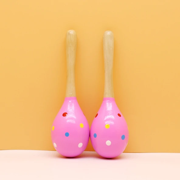 Bebek Kum Tokmağı - Büyük Pembe 20cm Çift