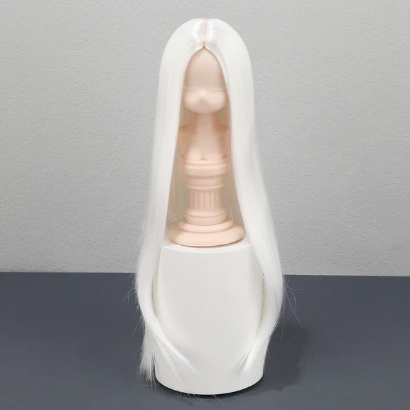 BJD Bebek Peruk - Sis Mavisi - Yüksek Sıcaklık Elyaf - 3 Puan - 11