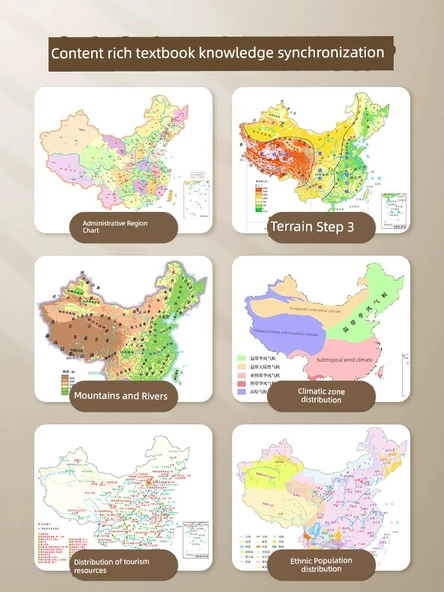 Manyetik Dünya Haritası Bulmacası - Orta Harita Seti (Çin + Dünya) - 4
