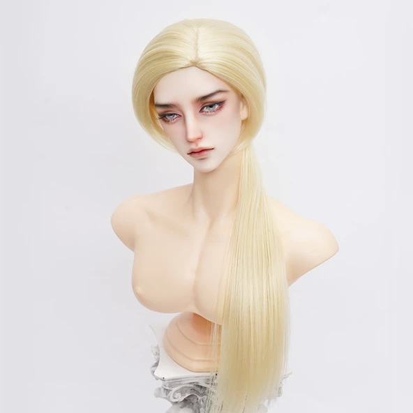BJD Bebek Peruk - Doğal Siyah - 4 Nokta (17.5cm-18.5cm) - 3