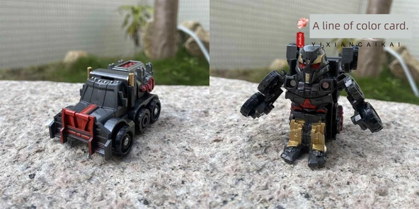 Mini Deformasyon Robot Araba - Sarı Spor Araba - 9