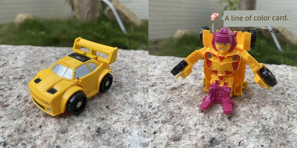 Mini Deformasyon Robot Araba - Kırmızı Araç Adam - 12