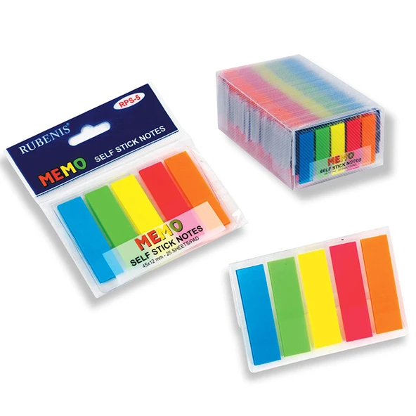 Rubenis Yapışkanlı Film Ayraç Not Kağıdı 45X12 Mm | RPS-5