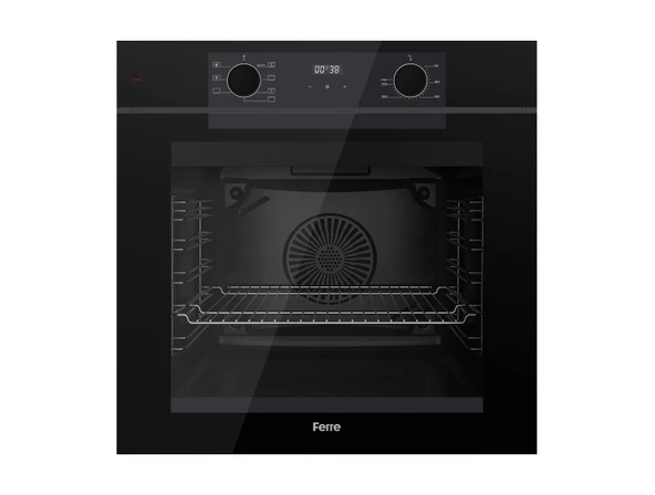 FERRE QEP63CS FRYART SERİSİ SİYAH ANKASTRE FIRIN (0+7 KONUM)