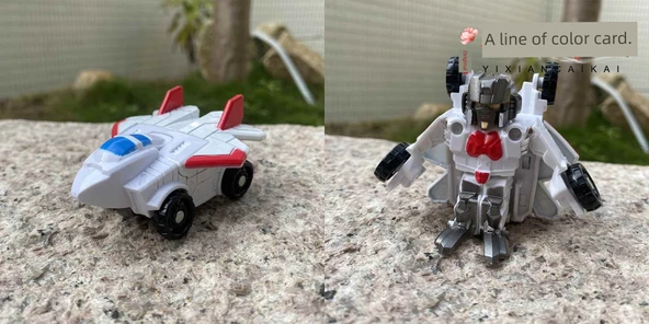 Mini Deformasyon Robot Araba - Yeşil Araç Adam - 8
