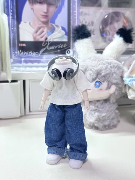 BJD Bebek İçin Bol Tişört - Siyah - E212/ob24, p20, ymy 833.33cm inch - 3