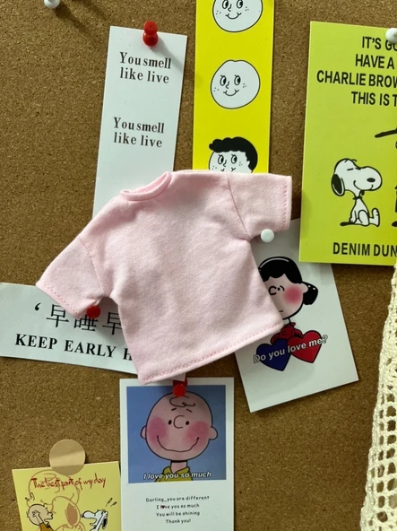 BJD Bebek İçin Bol Tişört - Pembe - E216/Özel Altı, 1/6 Asker Boyutu
