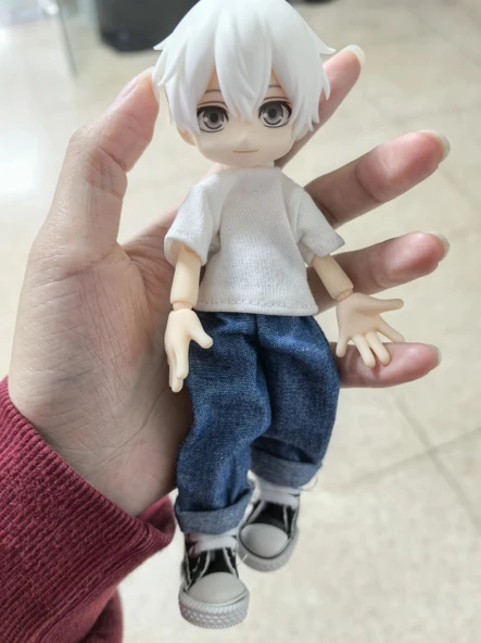 BJD Bebek İçin Bol Tişört - Gri - E216/Özel Altı, 1/6 Asker Boyutu - 4