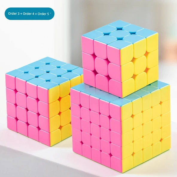 Rubik Küpü - Şeker Renkli (Seviye 3 + Seviye 4 + Seviye 5)