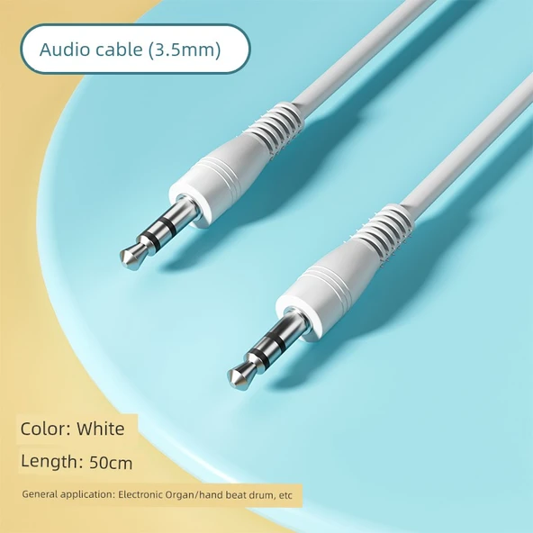 Çocuk Müzik Davulu Ses Hattı - 3.5mm Beyaz