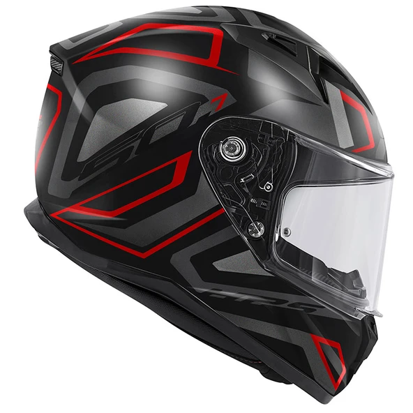 GIVI 50.7 PROTON MAT TITANIUM-KIRMIZI KASK - 2