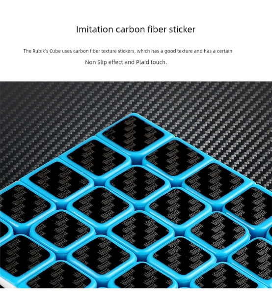 Karbon Fiber Üçüncü Sıra Rubik Küpü - Tek Paket - 8