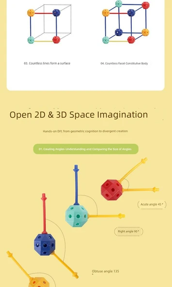 3D Boncuk Yapı Blokları - 75 Parça Set - Şık Kutu - 11