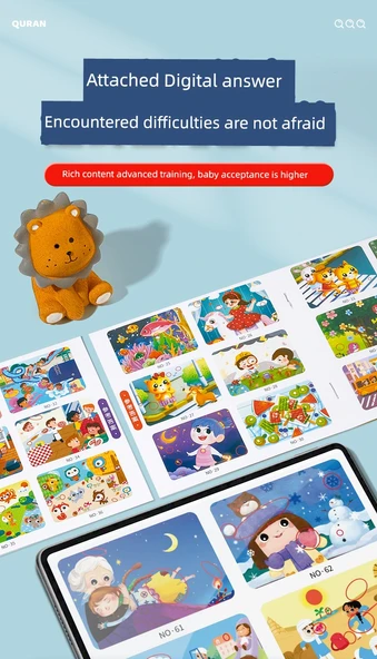 Çocuklar için Konsantrasyon Geliştirme Bulmaca Kartı - 4 Kutulu Set - 256 Sayfa Fark Bul - 10