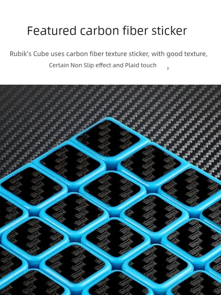 Karbon Fiber Üçüncü Sıra Rubik Küpü - Tek Paket - 5