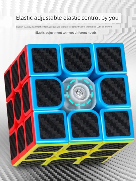 Karbon Fiber Üçüncü ve Beşinci Sıra Rubik Küpü - Kitap ve Stand ile - 4