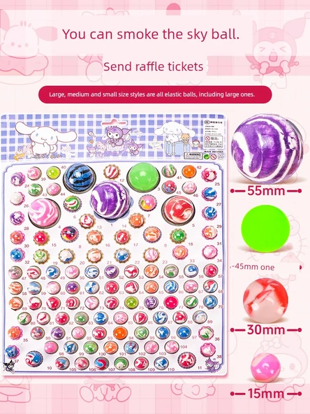 Ejderha Topu Mağarası Müzik Işıklı Elastik Top 110 Sürpriz Kutusu - Bir Alana Bir Bedava 110 Duman Sanrio + 110 Duman Ejderha Yılı - 7
