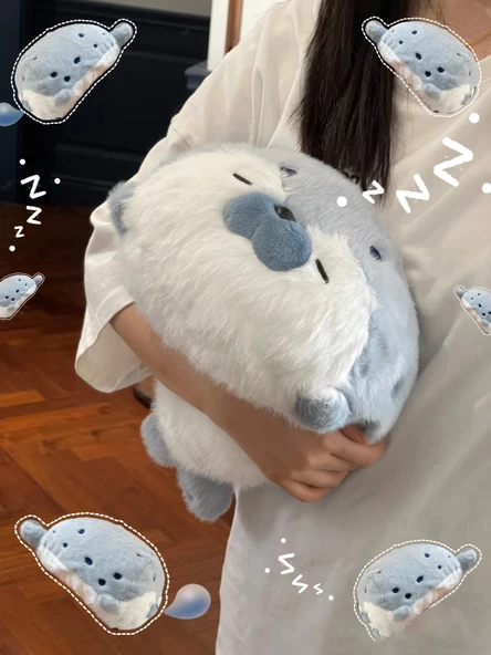 Fok Peluş Yastık - Kahverengi Yatar Fok 40cm - 2