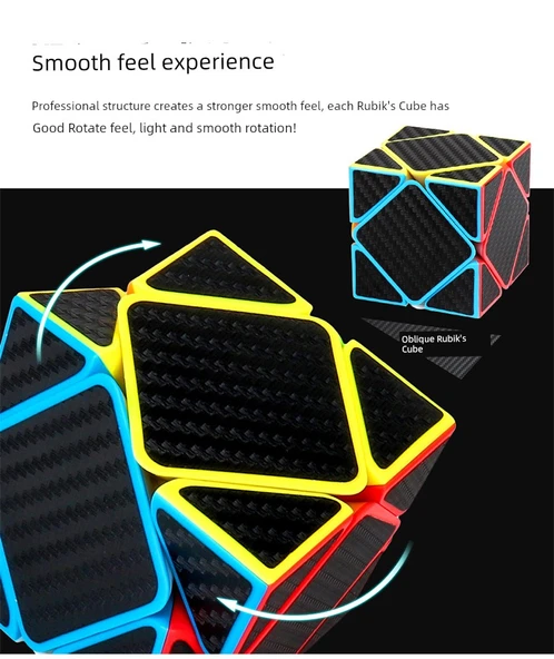 Karbon Fiber Üçüncü ve Beşinci Sıra Rubik Küpü - Kitap ve Stand ile - 12