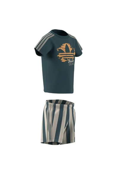 adidas Bebek  Yeşil  Eşofman TEE SHORT SET KC0772 - 10
