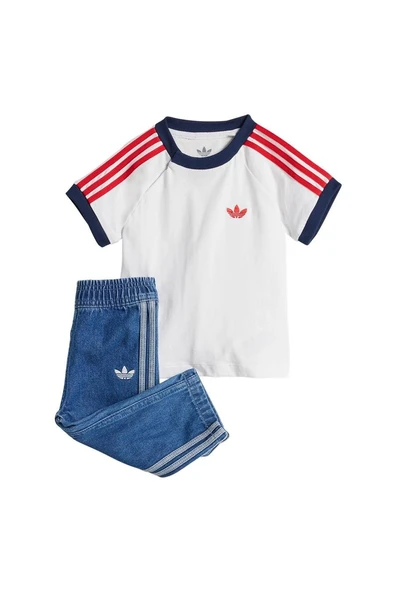 adidas Bebek  Mavi  Eşofman DENIM TEE SET JC7863 - 1