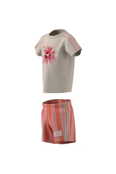 adidas Bebek  Beyaz  Eşofman TEE SHORT SET KC0771 - 12