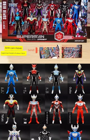 Hediye Kutusu Seti - 18 Ultraman Renkli Elbise - 7