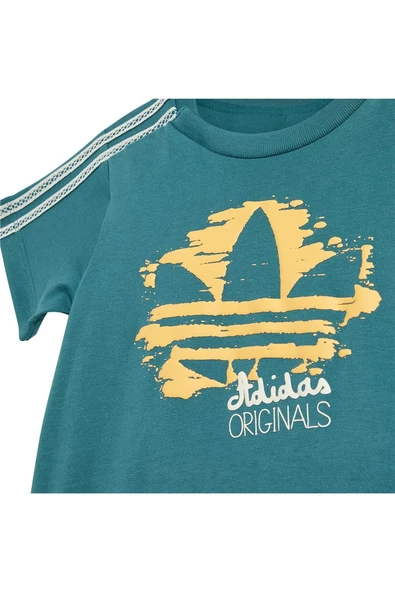 adidas Bebek  Yeşil  Eşofman TEE SHORT SET KC0772 - 4