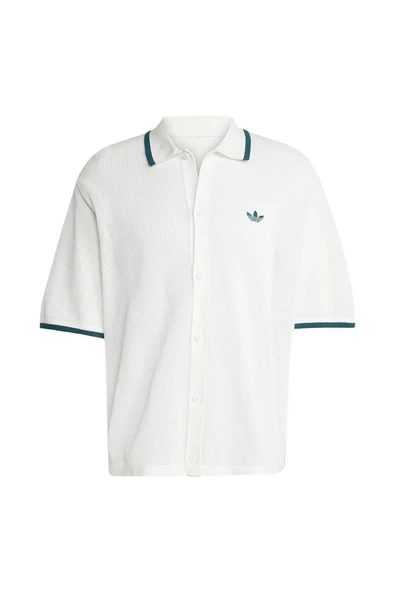adidas Erkek  Beyaz  T-shirt KNITTED SHIRT KC3526 - 6