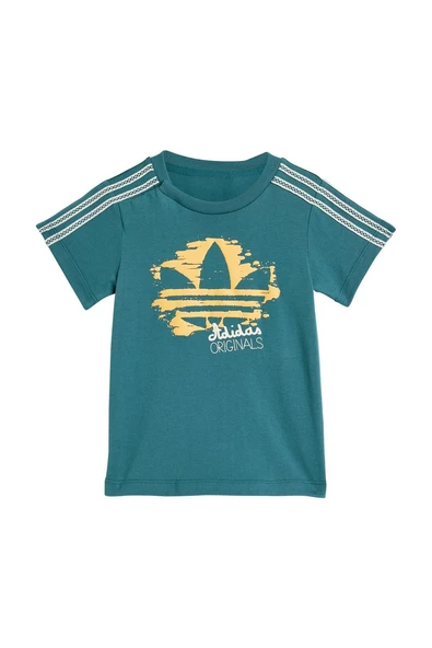 adidas Bebek  Yeşil  Eşofman TEE SHORT SET KC0772 - 8