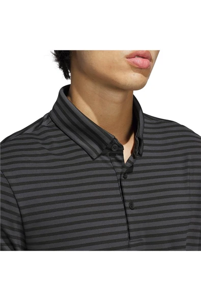 adidas Erkek  Siyah  Polo T-shirt ULT STRIPE POLO JF4891 - Resim 6
