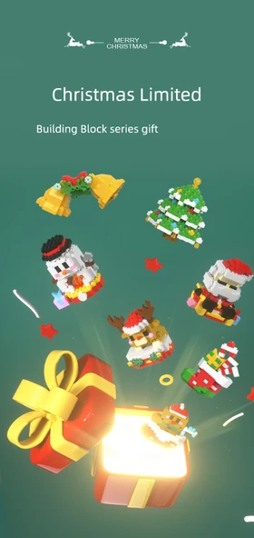Noel Mini Mikro Parçalı Yapı Blokları - 8613-7 İkram Araba 188 Parça - 6