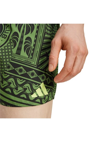 adidas Erkek  Yeşil  Deniz Şortu FARM SWIMSHORT JG3598 - 5