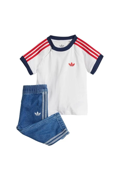 adidas Bebek  Mavi  Eşofman DENIM TEE SET JC7863 - 2