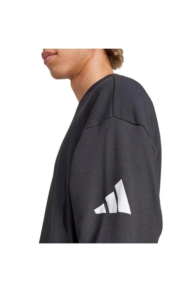 adidas Erkek  Siyah  Sweatshirt M SWT FT JF3576 - 5