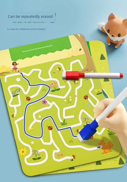 Çocuk Labirent Oyuncakları - 5-8 Yaş için 128 Sahne Labirenti (2 Kutulu: Ustalık + Zorluk) - Resim 11