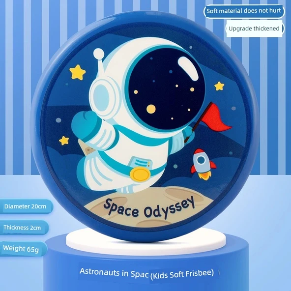 Çocuklar için Yumuşak Boomerang Frisbee - Uzay Astronotları Yumuşak Kalın 20cm