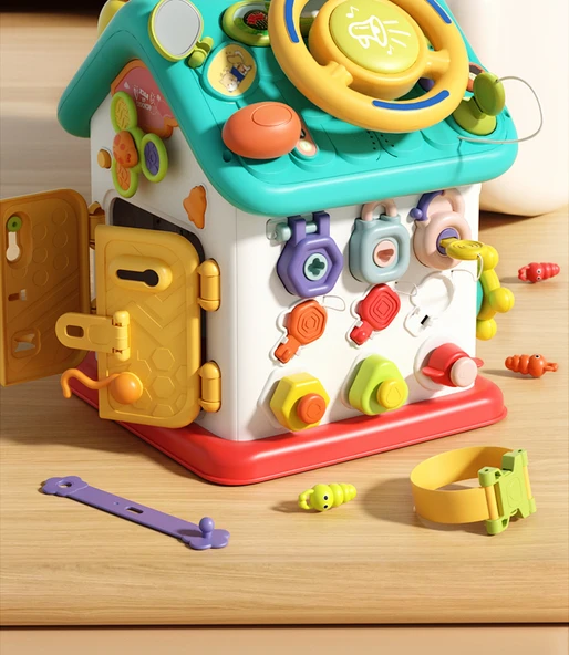 Montessori Altıgen Meşgul Ev Pil Versiyonu - Resim 9