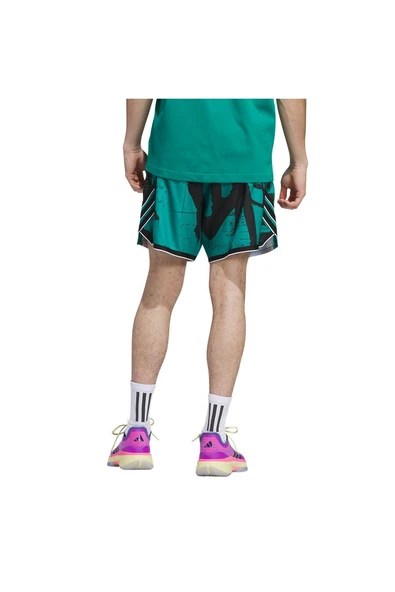 adidas Erkek  Yeşil  Şort CRAZYLITE AOP 3 JI7565 - 2