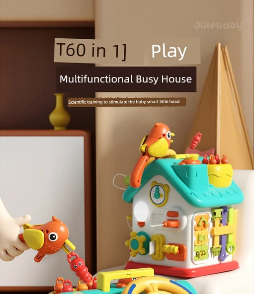 Montessori Altıgen Meşgul Ev Pil Versiyonu - Resim 8