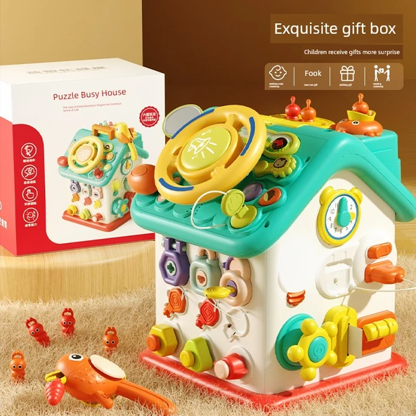 Montessori Altıgen Meşgul Ev Pil Versiyonu - Resim 6