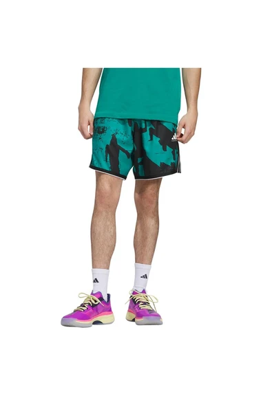 adidas Erkek  Yeşil  Şort CRAZYLITE AOP 3 JI7565