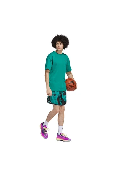 adidas Erkek  Yeşil  Şort CRAZYLITE AOP 3 JI7565 - 3