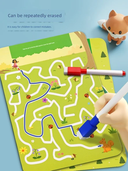 Çocuk Labirent Oyuncakları - 5-8 Yaş için 128 Sahne Labirenti (2 Kutulu: Ustalık + Zorluk) - Resim 5