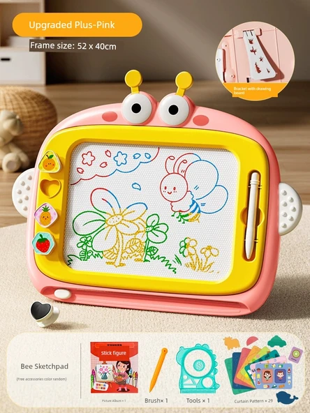 Çocuklar için Manyetik Çizim Tahtası - Büyük Boy - Pembe