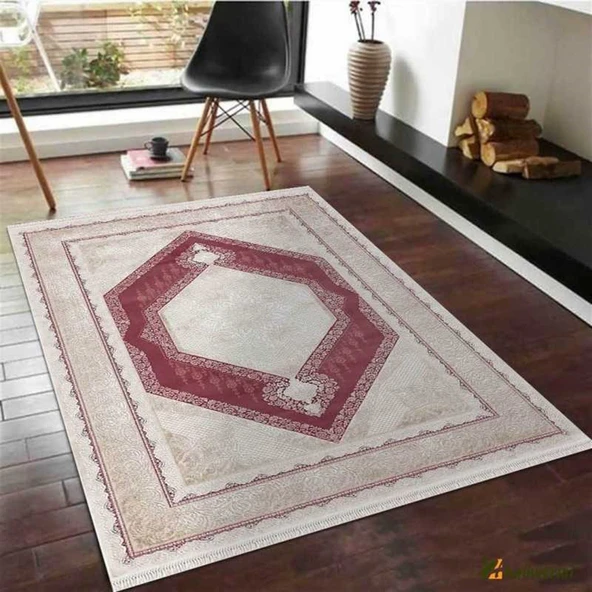 Merinos Halı Salon Halısı 195x290 Rodin 19769 010 Bordo 195 x 290 cm - 2