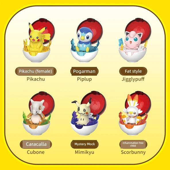Deformable Pokemon Şişman Ding Düz Taban Süs - Resmi Otantik - 5