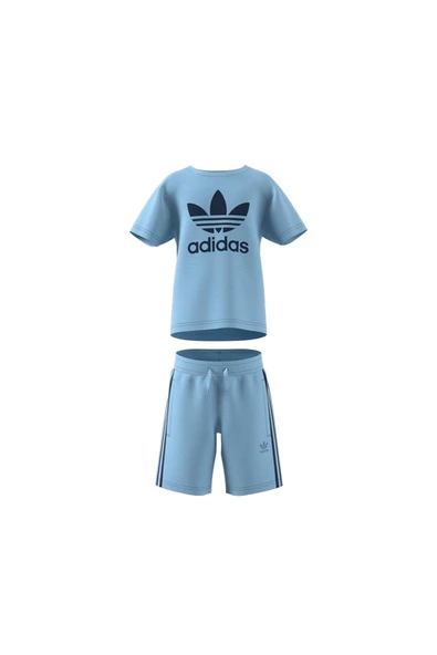 adidas Çocuk  Mavi  Eşofman SHORT TEE SET JC9160 - 12