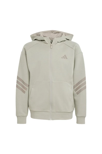 adidas Çocuk  Bej  Sweatshirt J FI 3S FZ HD JJ4807 - 8