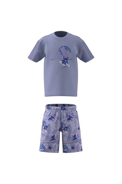 adidas Unisex Çocuk Mor Eşofman LK DY LS T SET JD4558 - 10